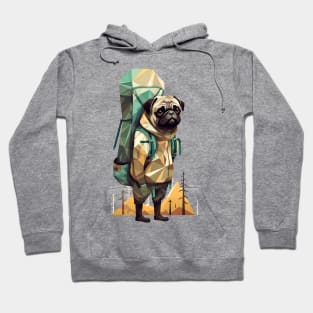 the pug goes on a hike Hoodie